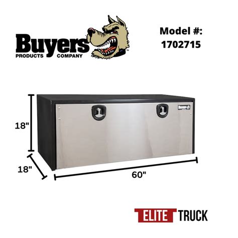 steel underbody truck box w ss door black 18x18x60 1702715|Buyers Products 1702715 Black Steel Underbody Truck Box With .